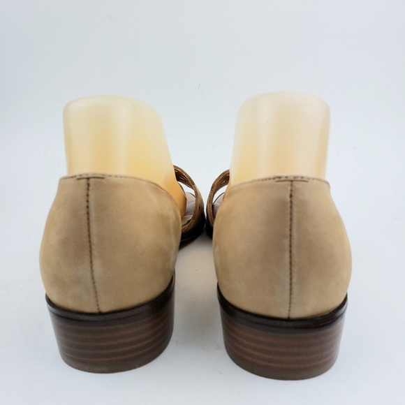 Liz Claiborne Flex Tan Leather Open Toe Shoes 8 M - Picture 4 of 8